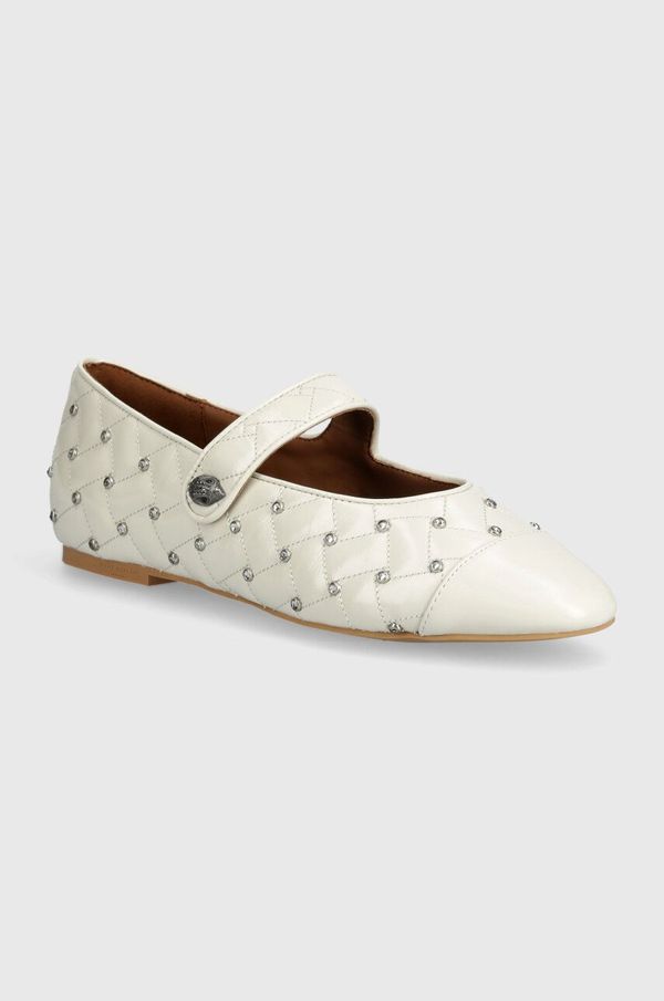 Kurt Geiger London Usnjene balerinke Kurt Geiger London Orbit Ballet Flat bež barva, 2658041309