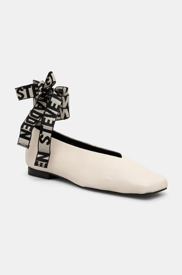 Steve Madden Usnjene balerinke Steve Madden Fosse bež barva, SM11003263