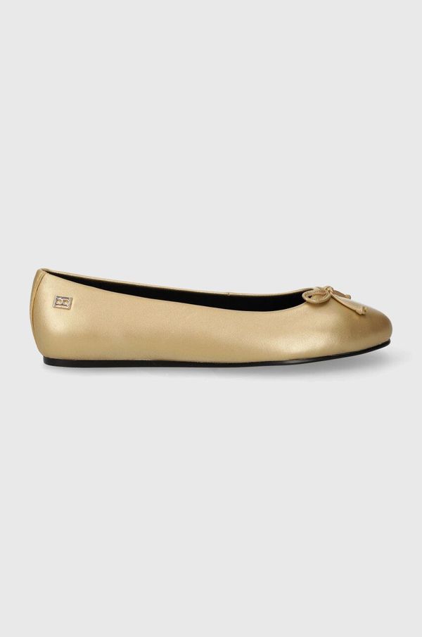 Tommy Hilfiger Usnjene balerinke Tommy Hilfiger ESSENTIAL GOLDEN BALLERINA zlata barva, FW0FW07865