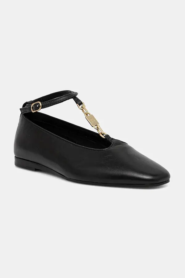 Tommy Hilfiger Usnjene balerinke Tommy Hilfiger TH-BAR CHAIN BALLET