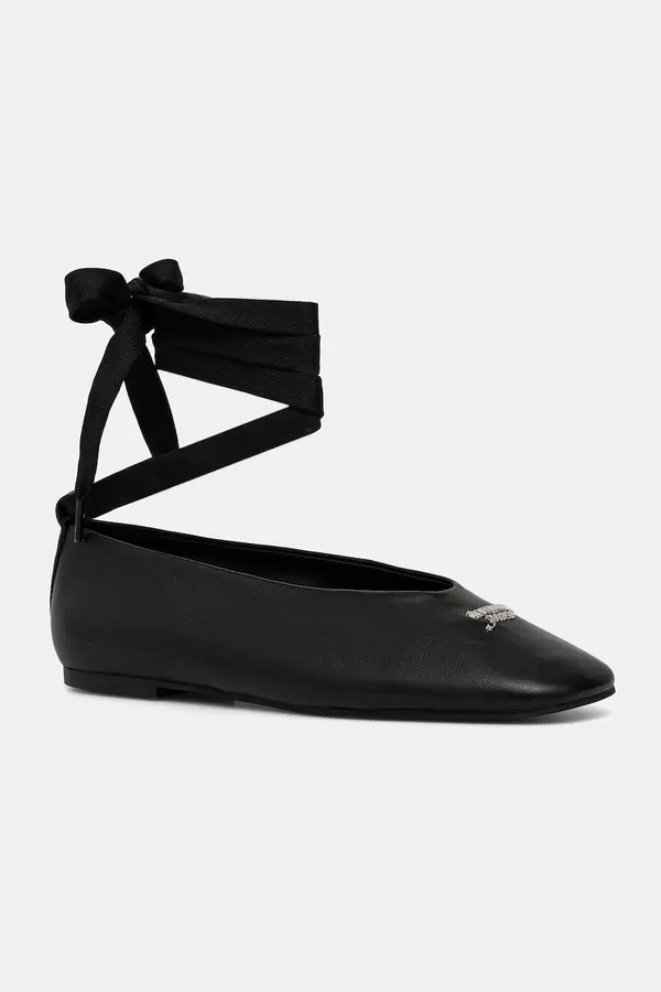 Tommy Jeans Usnjene balerinke Tommy Hilfiger TJW BALLERINA WITH LACES