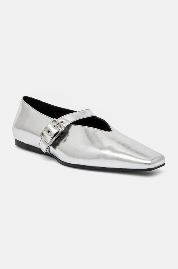 Vagabond Shoemakers Usnjene balerinke Vagabond Shoemakers WIOLETTA srebrna barva, 5701-283-79