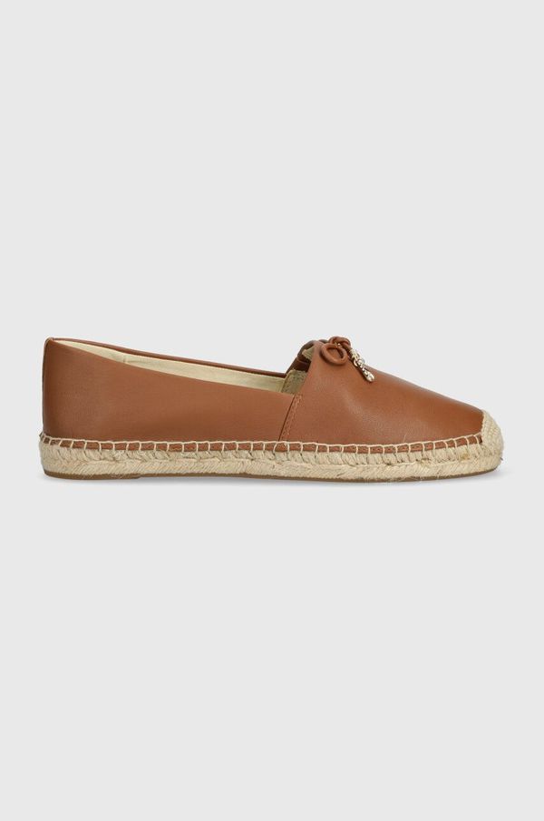 MICHAEL Michael Kors Usnjene espadrile MICHAEL Michael Kors Nori rjava barva, 40R4NRFP1L