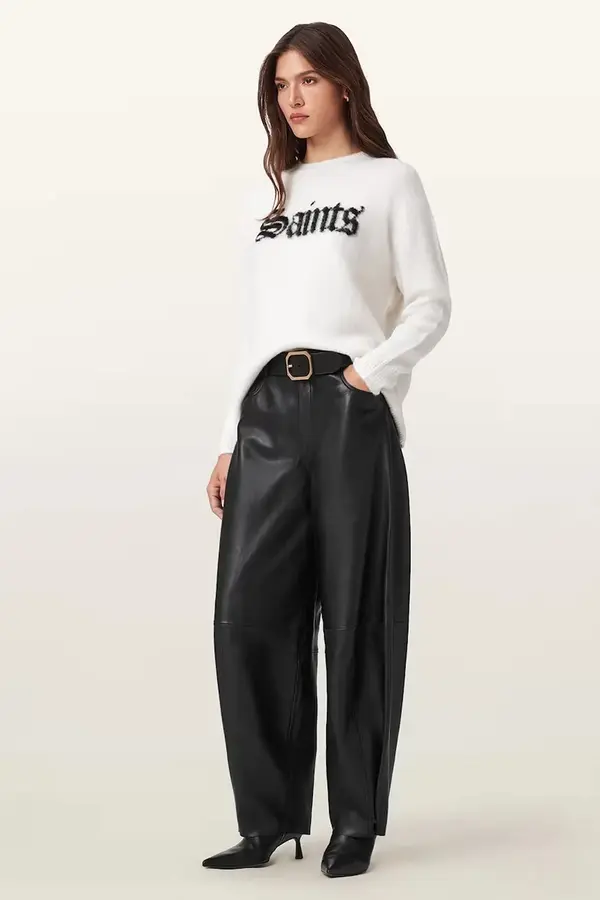 AllSaints Usnjene hlače AllSaints JETT