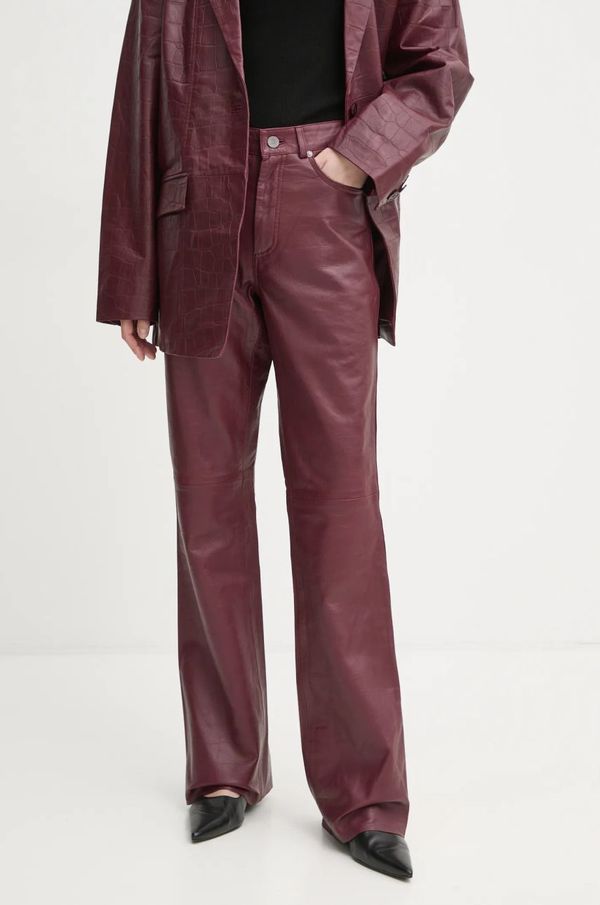 Gestuz Usnjene hlače Gestuz ženske, rdeča barva, 10909798