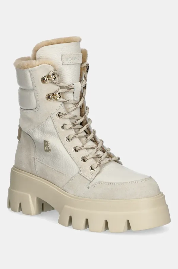 BOGNER Usnjene snežke Bogner SAPPORO bež barva, 22442563