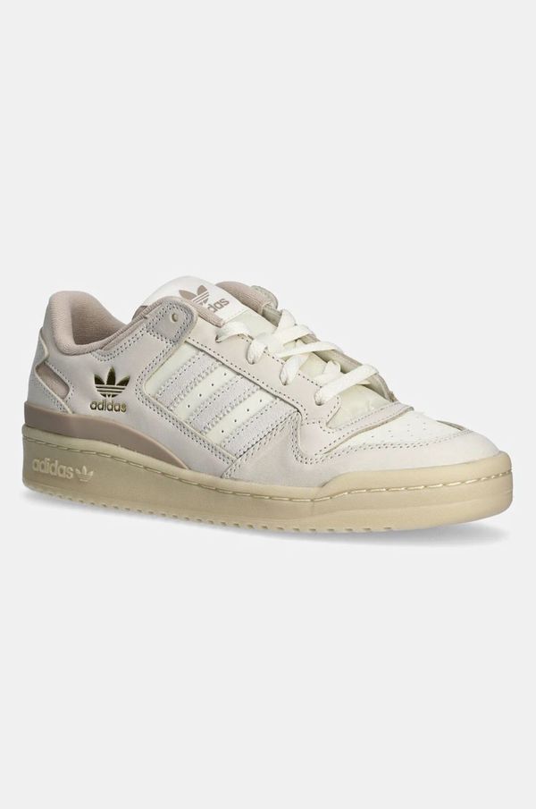adidas Originals Usnjene superge adidas Originals Forum Low Cl bež barva, IH7826