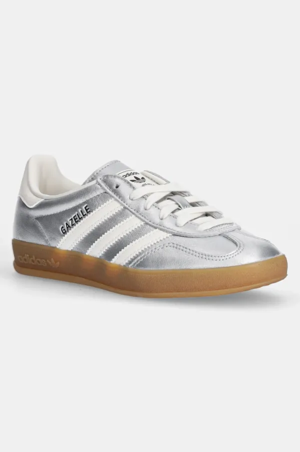 adidas Originals Usnjene superge adidas Originals Gazelle Indoor srebrna barva, JR1206