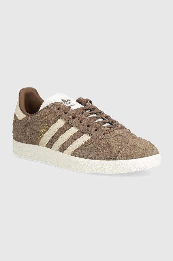 adidas Originals Usnjene superge adidas Originals Gazelle rjava barva, IG4392