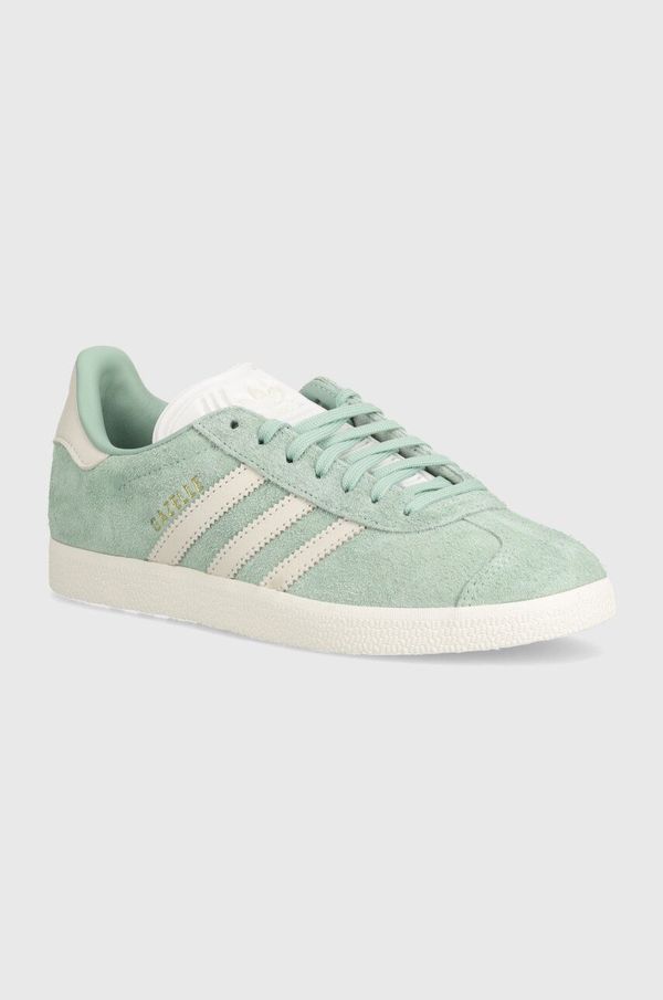 adidas Originals Usnjene superge adidas Originals Gazelle zelena barva, IG4393
