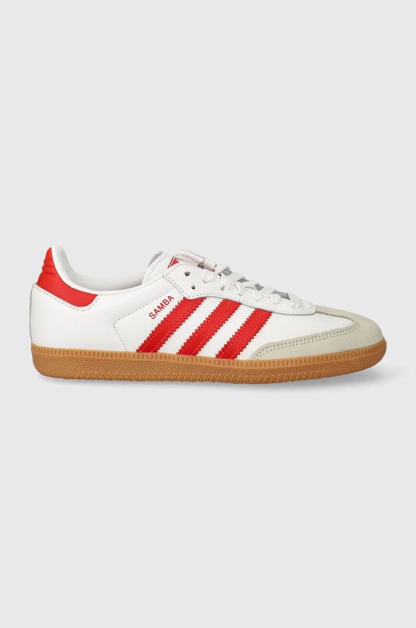 adidas Originals Usnjene superge adidas Originals Samba OG bela barva, IF6513