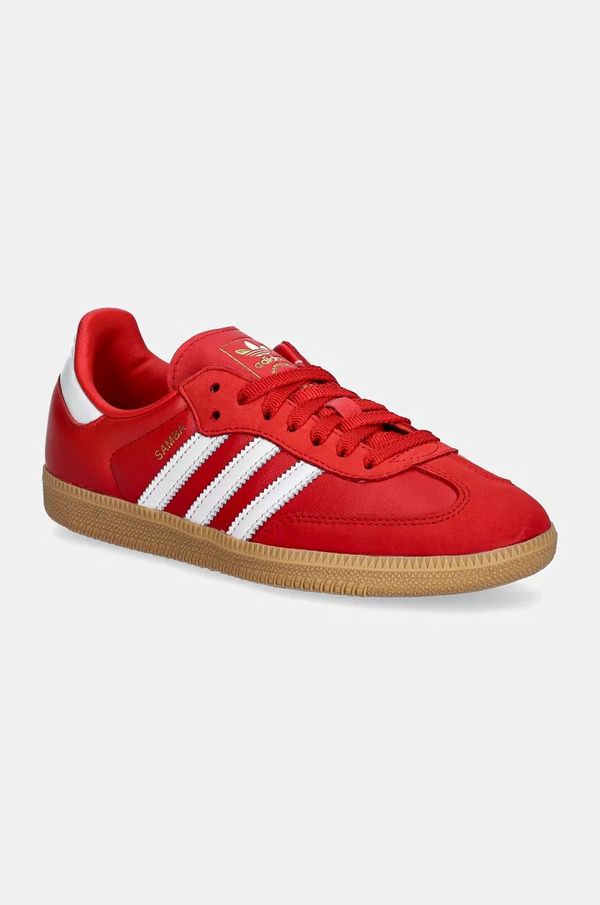 adidas Originals Usnjene superge adidas Originals Samba OG W rdeča barva, IE6524