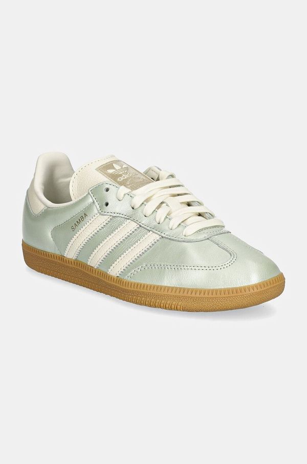 adidas Originals Usnjene superge adidas Originals Samba OG W turkizna barva, IG1965