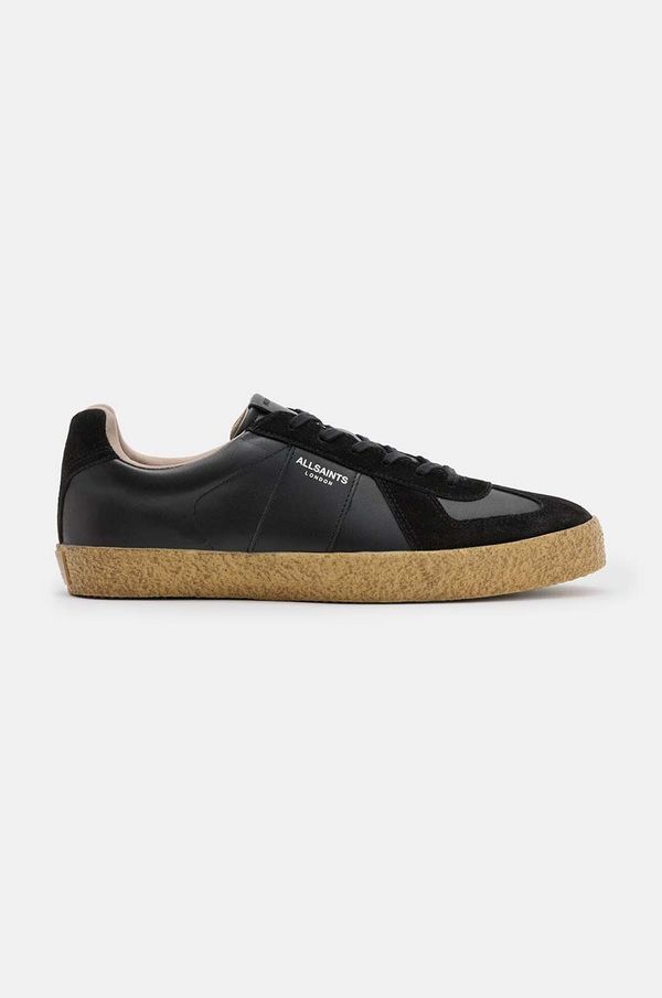 AllSaints Usnjene superge AllSaints Jaimee Low Top črna barva, M052FB