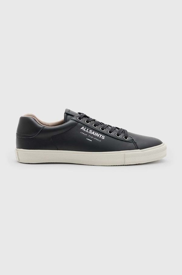 AllSaints Usnjene superge AllSaints Underground Leather Low črna barva, MF705X