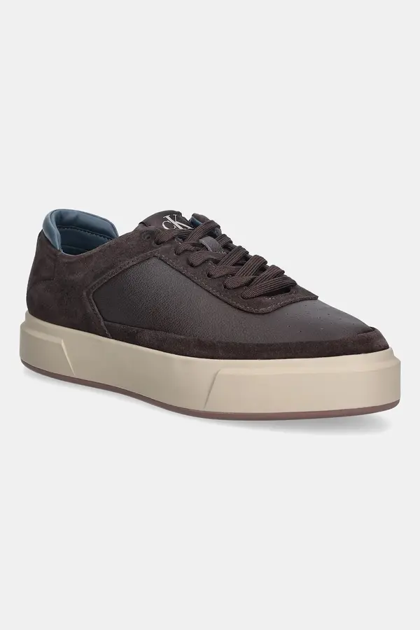 Calvin Klein Usnjene superge Calvin Klein BASKET CUPSOLE LACEUP LTH-NU