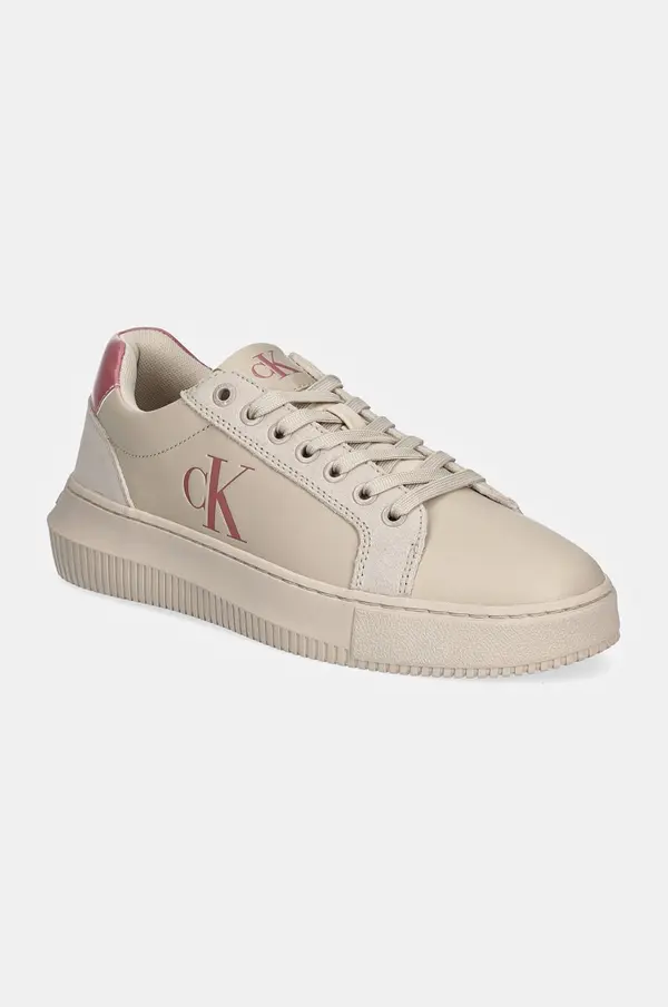 Calvin Klein Jeans Usnjene superge Calvin Klein Jeans CHUNKY CUPSOLE LTH MG LTH