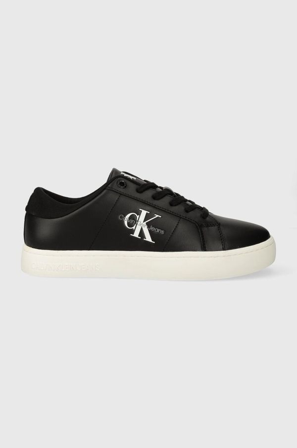 Calvin Klein Jeans Usnjene superge Calvin Klein Jeans CLASSIC CUPSOLE LOW ML LTH črna barva, YM0YM00864