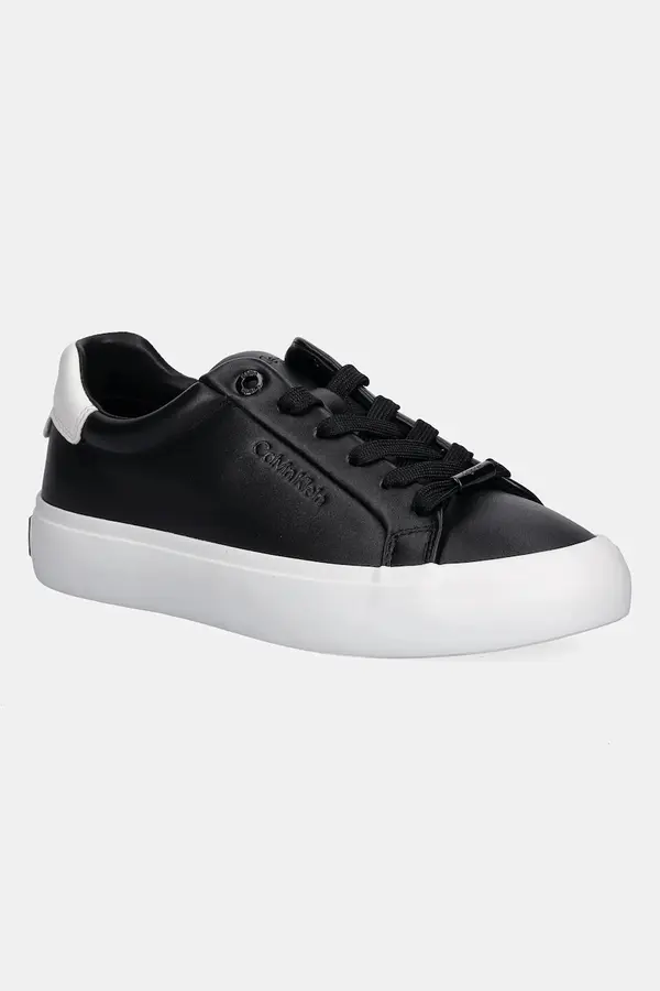 Calvin Klein Usnjene superge Calvin Klein LACE-UP SNEAKER LTH CK