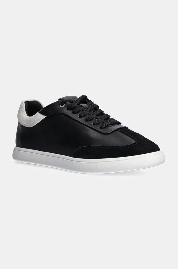 Calvin Klein Usnjene superge Calvin Klein LP CUPSOLE LACE UP LTH MIX črna barva, HW0HW02208