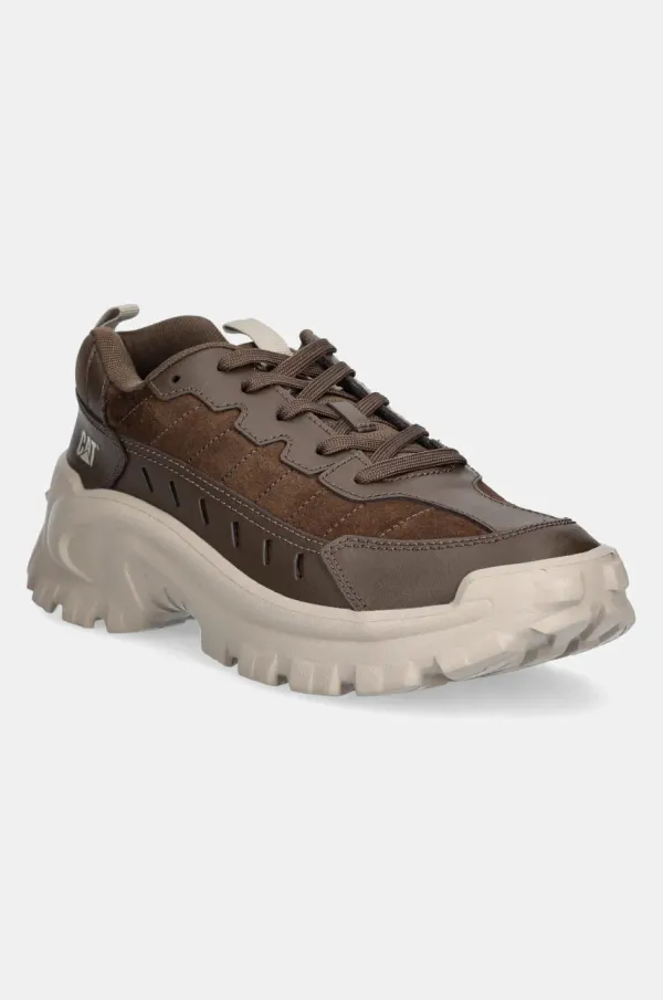 Caterpillar Usnjene superge Caterpillar INTRUDER LITE moške, rjava barva, P726189