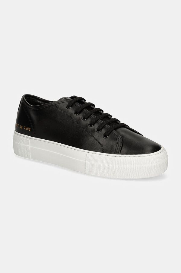 Common Projects Usnjene superge Common Projects Tournament Low Super in Leather črna barva, 4017