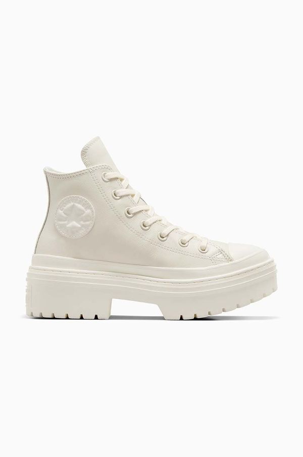 Converse Usnjene superge Converse Chuck Taylor All Star Lugged Heel ženske, bela barva, A10370C