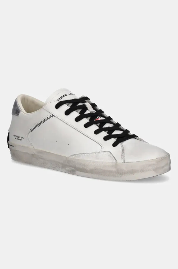 Crime London Usnjene superge Crime London DISTRESSED moške, bela barva, 14004PP7