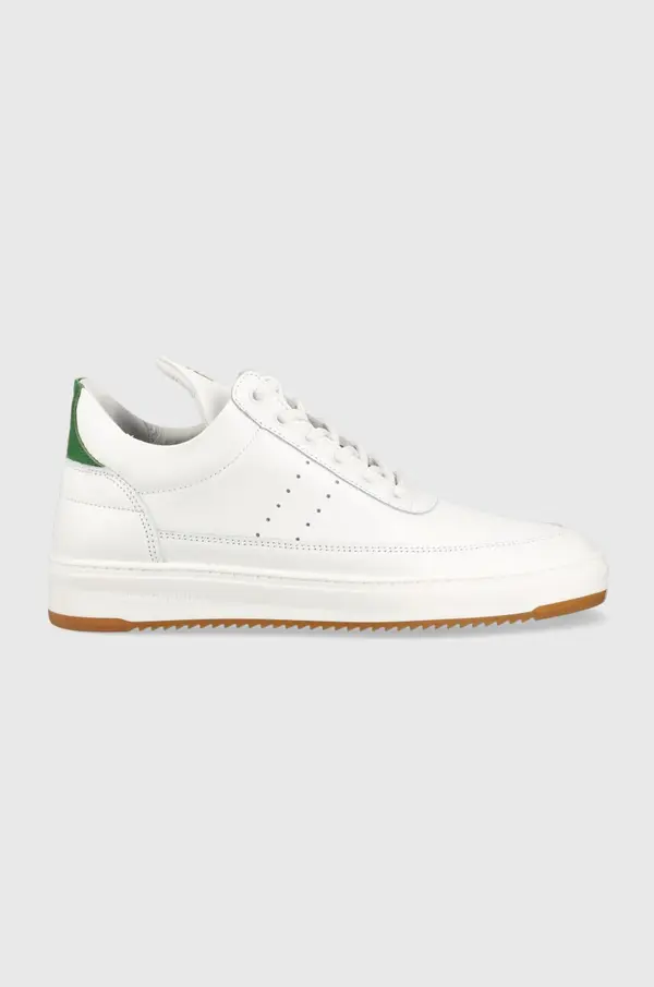 Filling Pieces Usnjene superge Filling Pieces Low Top Bianco