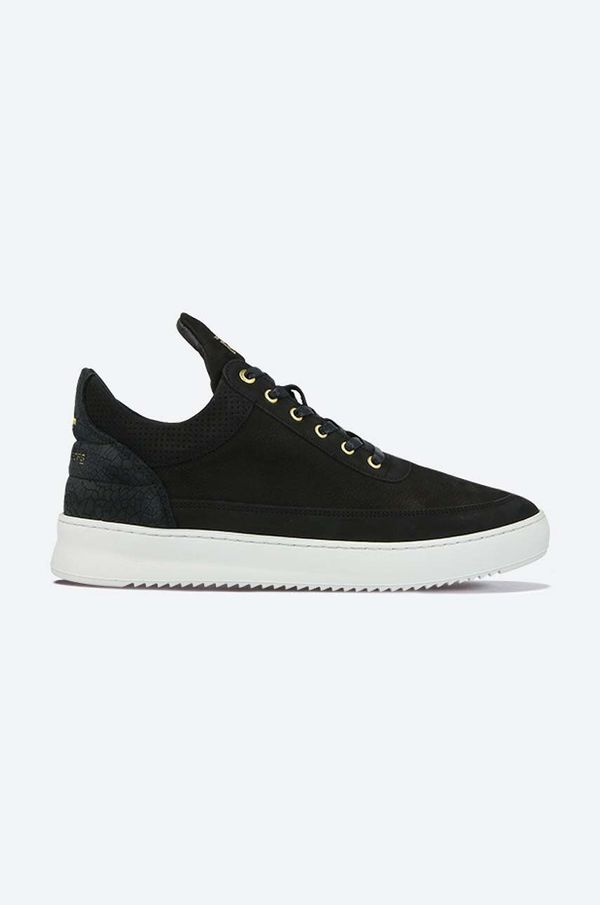 Filling Pieces Usnjene superge Filling Pieces Low Top Ripple Ceres črna barva, 25127261861