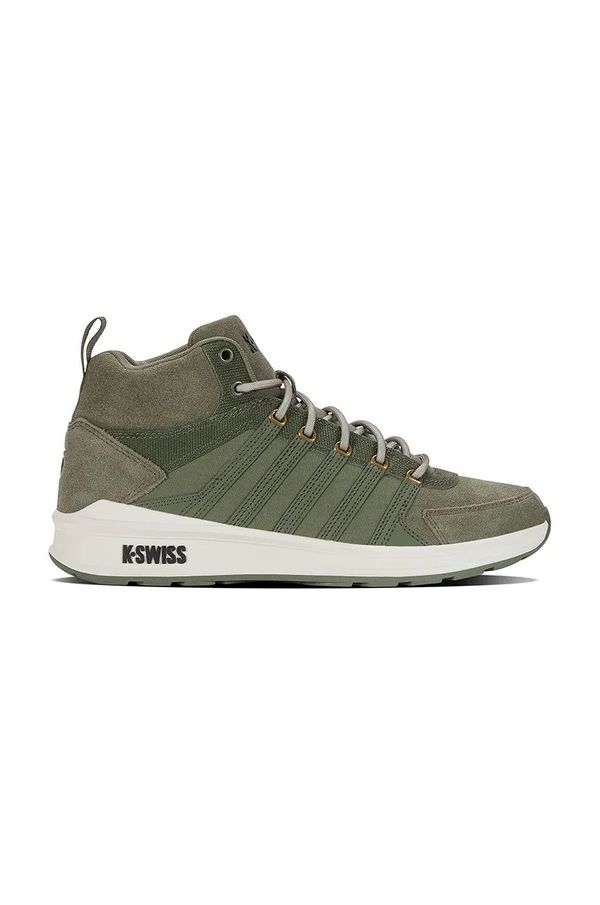 K-Swiss Usnjene superge K-Swiss VISTA TRAINER MID WNT zelena barva, 07145.379.M