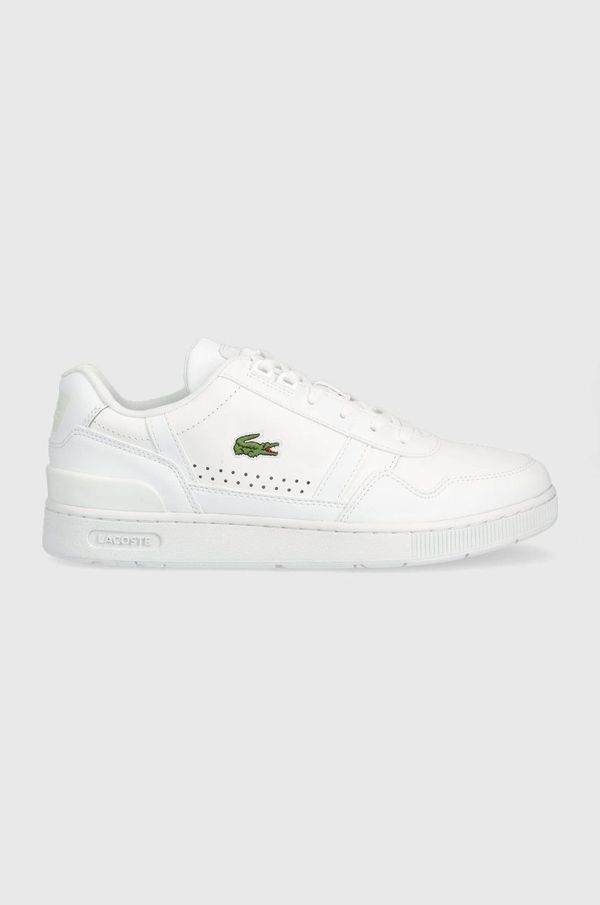 Lacoste Usnjene superge Lacoste bela barva