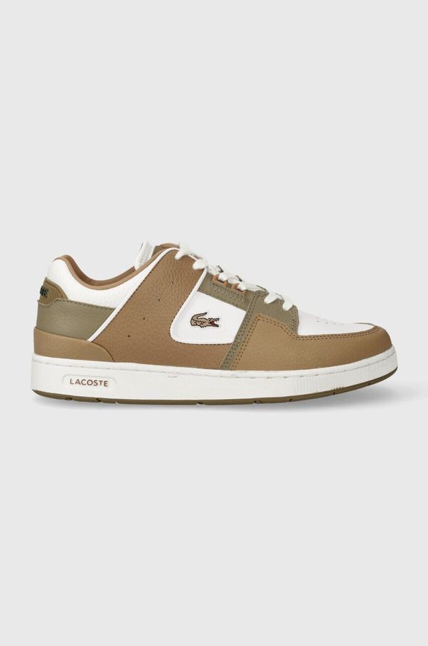 Lacoste Usnjene superge Lacoste COURT CAGE 223 2 SFA rjava barva, 46SFA0041