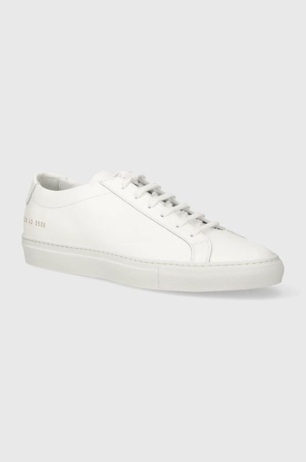 Common Projects Usnjene superge Lacoste Original Achilles Low bela barva, 1528