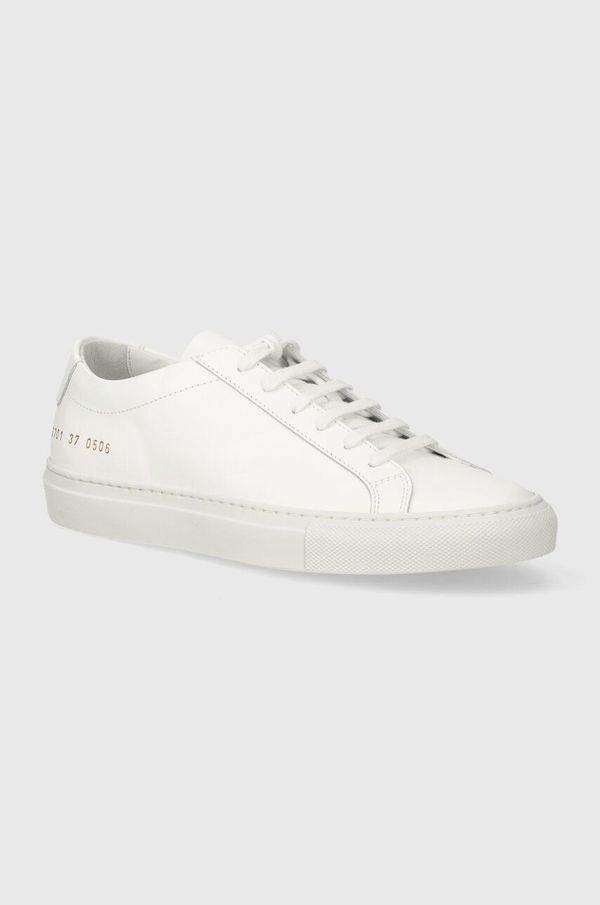 Common Projects Usnjene superge Lacoste Original Achilles Low bela barva, 3701