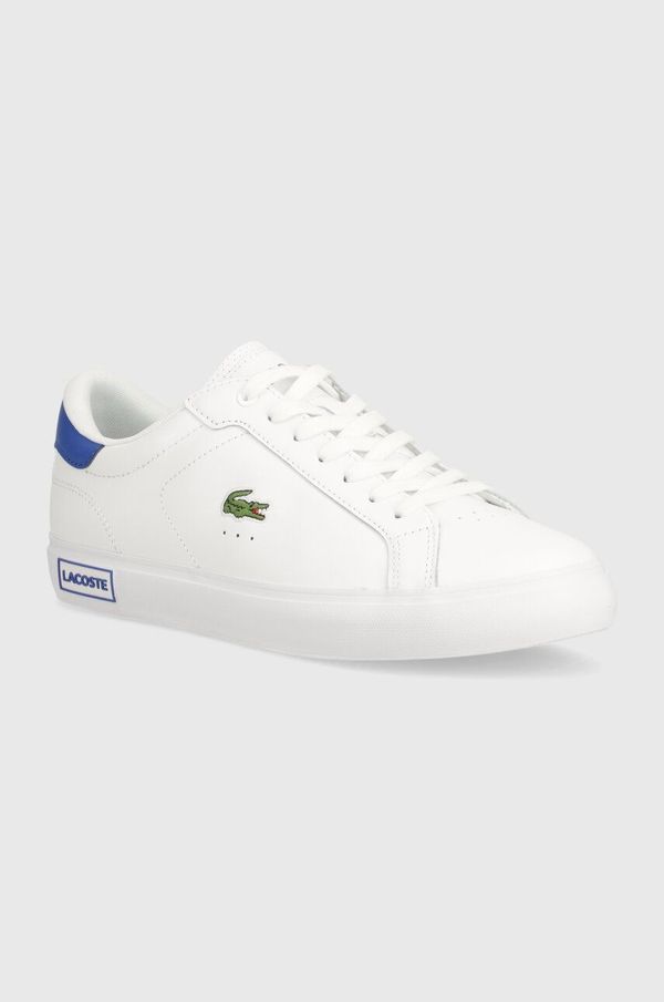 Lacoste Usnjene superge Lacoste Powercourt Leather bela barva, 47SMA0081