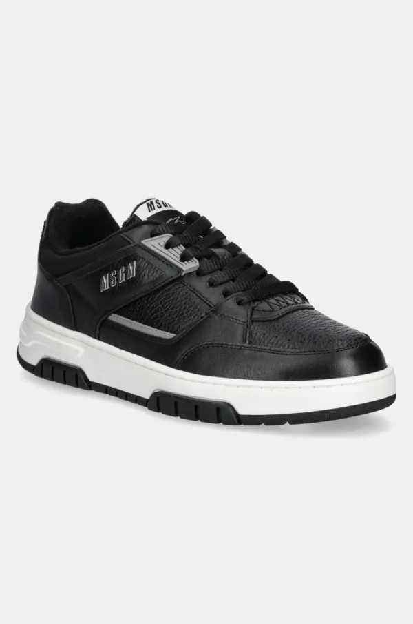 MSGM Usnjene superge MSGM črna barva, 3840MS604