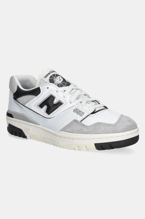New Balance Usnjene superge New Balance 550 bela barva, BB550GWB