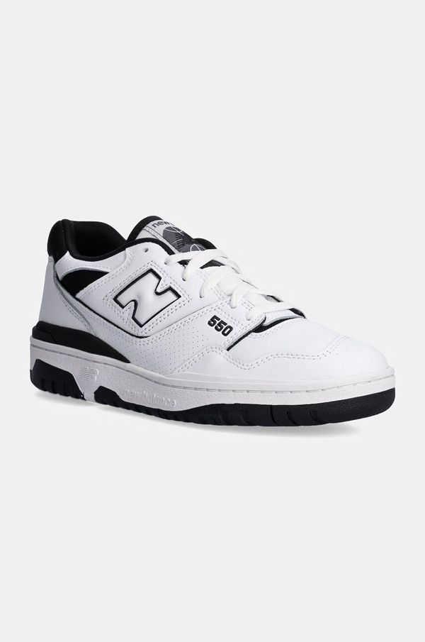 New Balance Usnjene superge New Balance 550 bela barva, BB550HA1