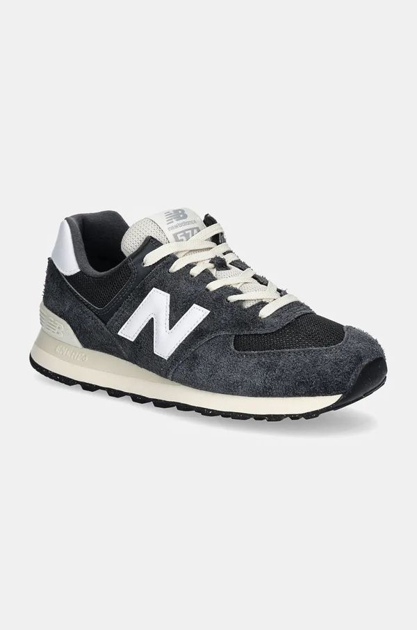 New Balance Usnjene superge New Balance 574 siva barva, U574RBH