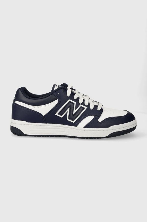 New Balance Usnjene superge New Balance BB480LHJ mornarsko modra barva