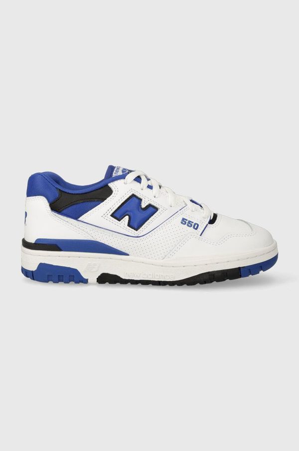 New Balance Usnjene superge New Balance BB550SN1 bela barva