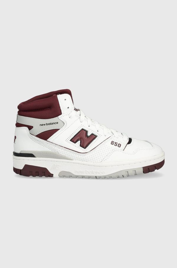 New Balance Usnjene superge New Balance BB650RCH bela barva