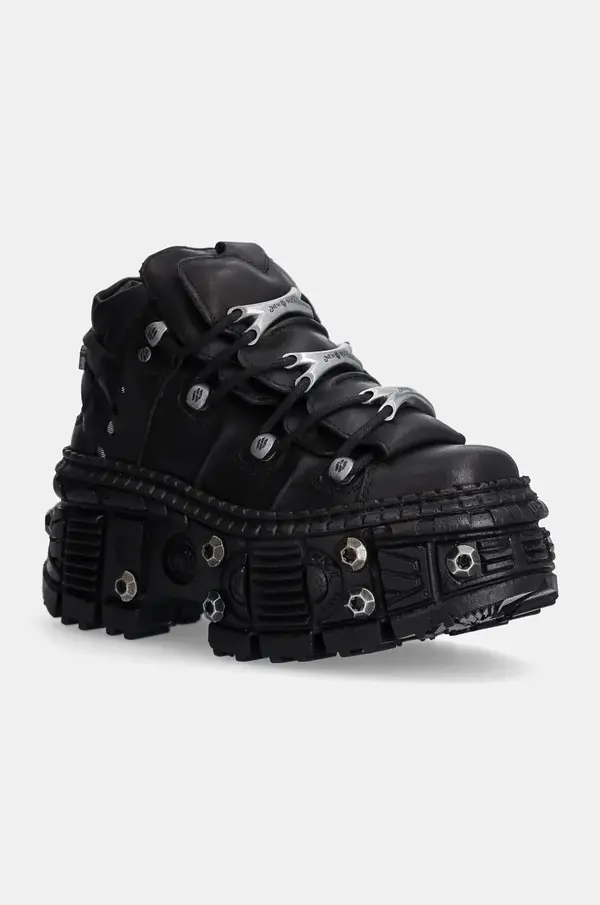 New Rock Usnjene superge New Rock Crust Negro + Tank Casco Negro