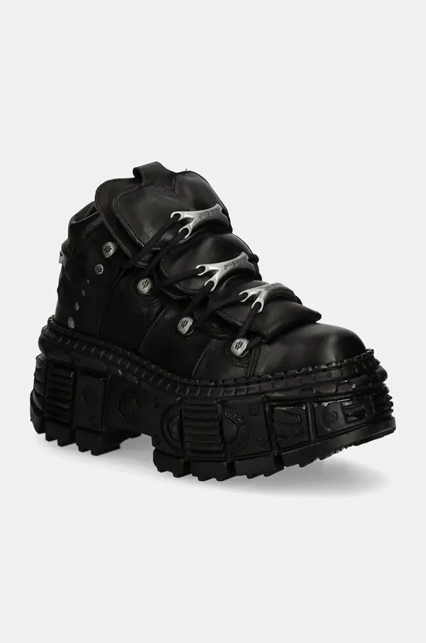 New Rock Usnjene superge New Rock CRUST NEGRO + TANK CASCO NEGRO