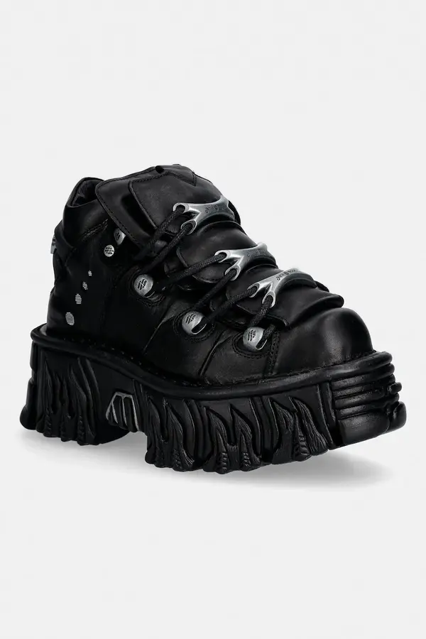New Rock Usnjene superge New Rock ITALI NEGRO, NOMADA NEGRO