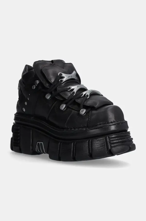 New Rock Usnjene superge New Rock Negro + Nomada Negro + Tower Negro Lateral E-14