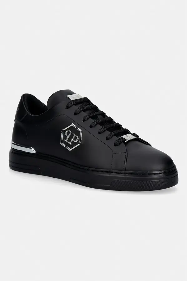 Philipp Plein Usnjene superge Philipp Plein Leather Lo-Top Hexagon