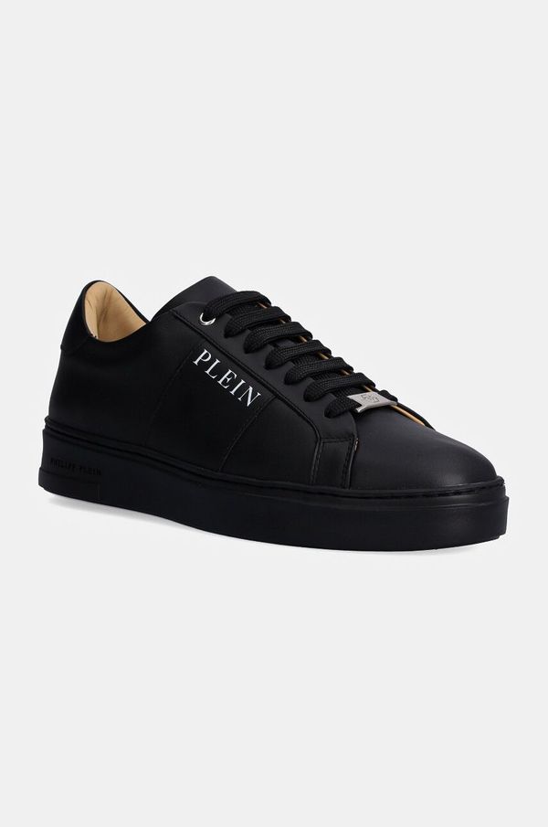 Philipp Plein Usnjene superge Philipp Plein Nappa Lo-Top črna barva, USC0657 PLE010N 0202