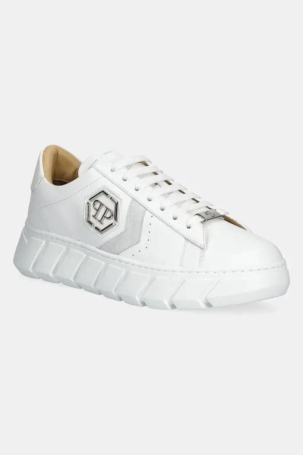 Philipp Plein Usnjene superge Philipp Plein Nappa Lo-Top Hexagon